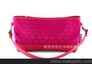 毛氈手提潮包 魚鱗手拿包 單肩包女包 批發訂購